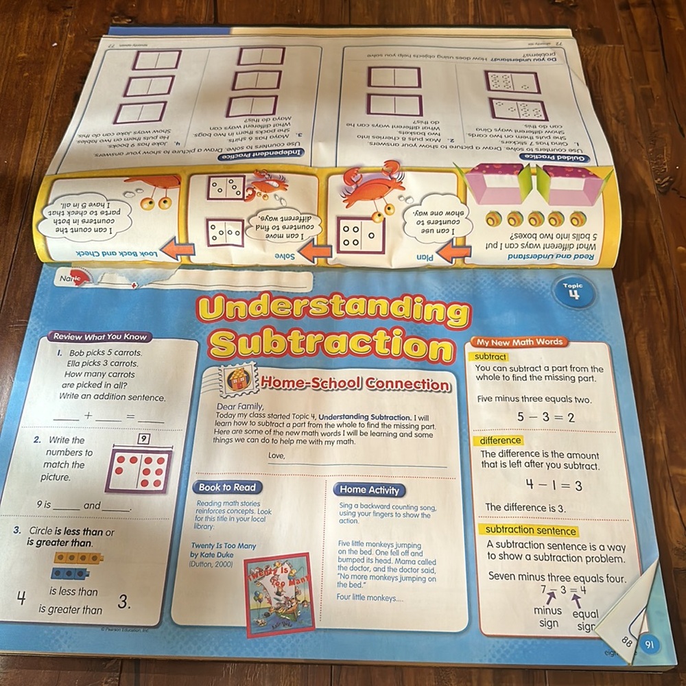 Envision Math, Grade 1, Student Edition‎ Large format workbook - Picture 3 of 6